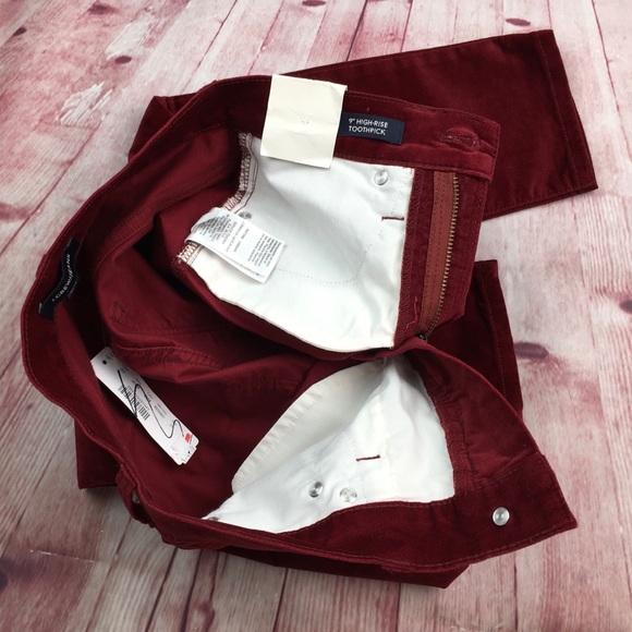 💙NWT J Crew 9” High Rise Toothpick Velvet Jean 24x27 1/2 - Picture 10 of 16